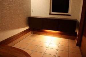 足元照明の設置