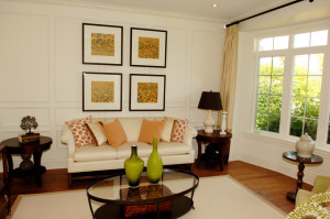 Open space living room with window.