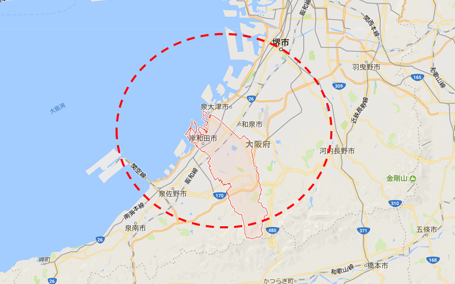 岸和田市マップ