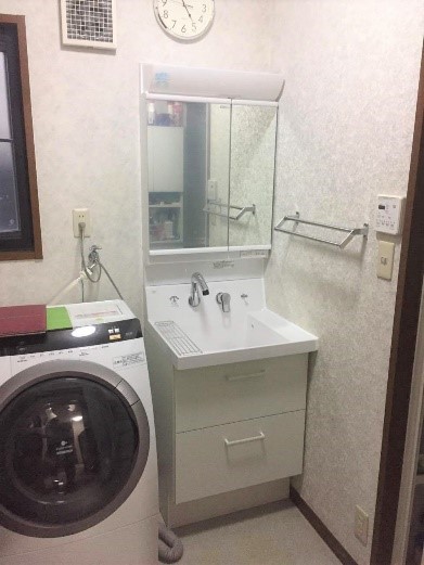 洗面台を交換し、機能性UPを実現したリフォームの事例写真