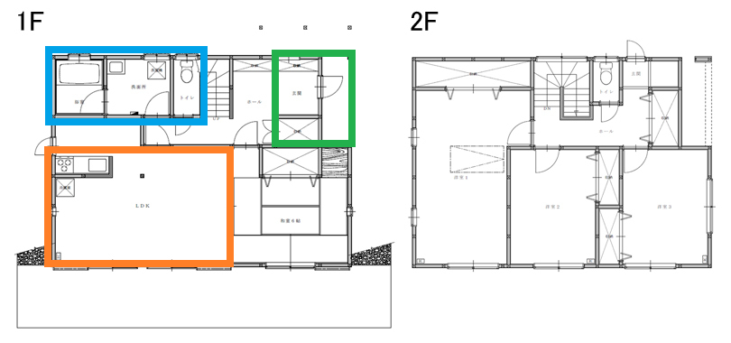 3-1.【完全分離】2階に玄関を新設することで完全分離した事例BEFORE