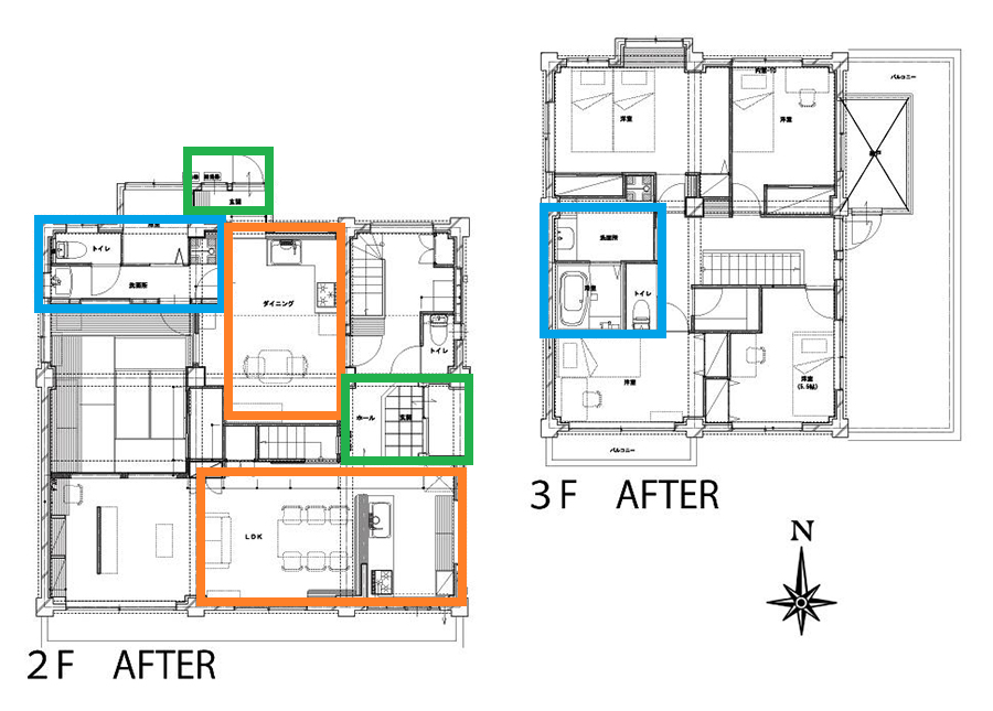 3-3.【部分共有】浴室のみ共有する部分共有型二世帯住宅へのリフォーム事例AFTER