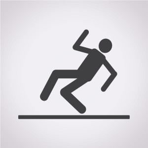 slippery floor sign icon