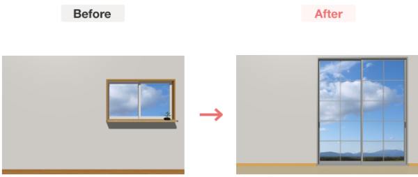 窓の大きさ比較