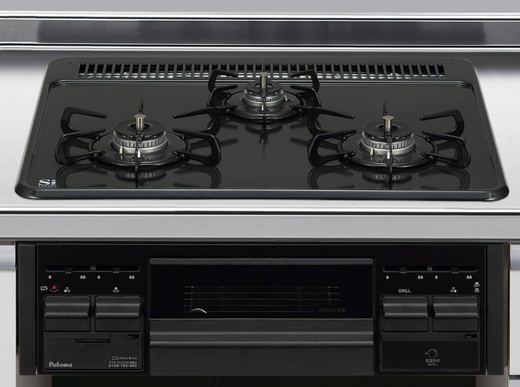 ホーロー天板のコンロ