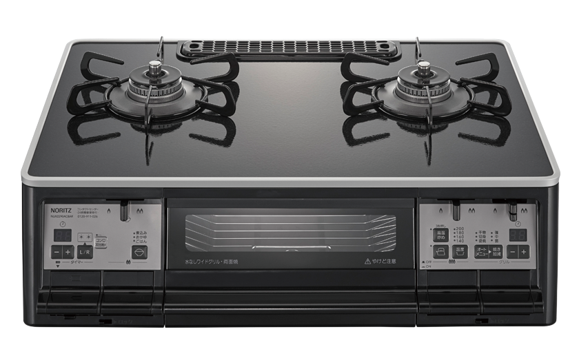 ガラスコート天板のコンロ