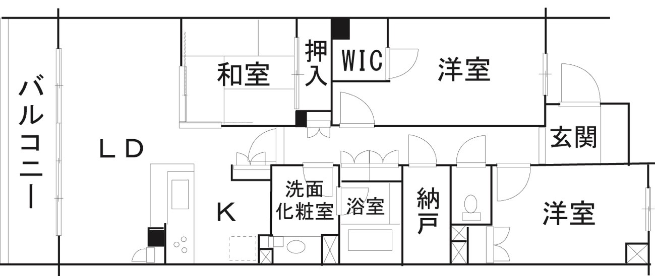 シンプルなLDKから仕事部屋と区別したメリハリのあるLDKへ改築した事例のビフォー