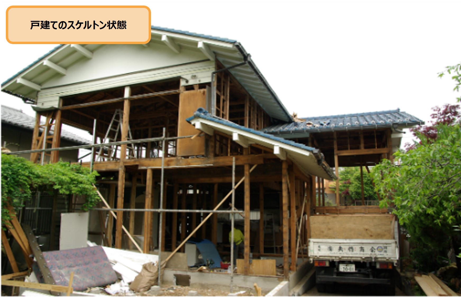戸建てのスケルトン状態