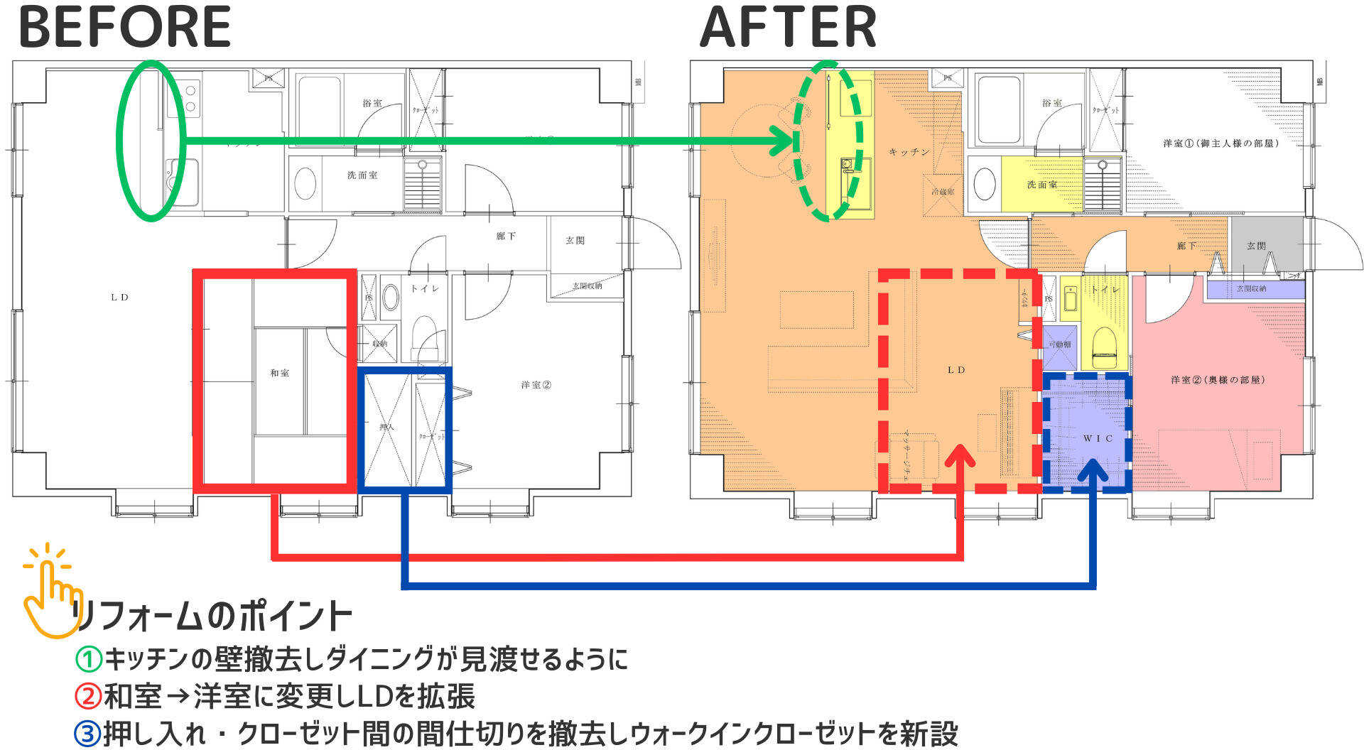 間取り変更の例