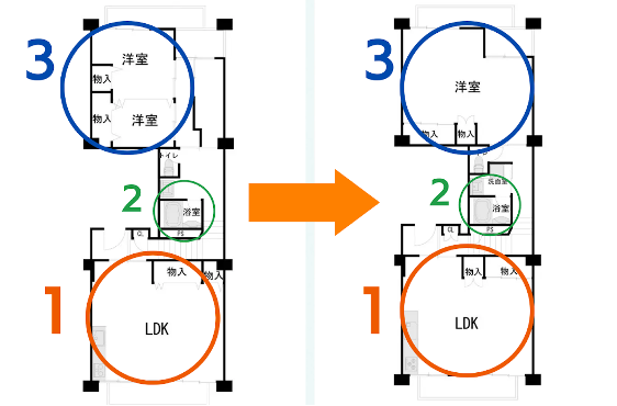 70㎡　事例3 間取り図