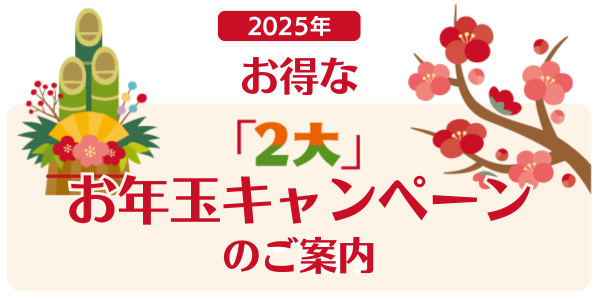 お得な「2大」お年玉キャンペーンのご案内