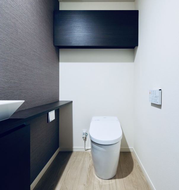 機能性に優れたトイレ壁紙の例