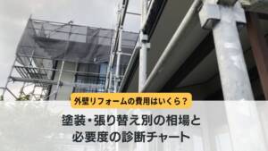 外壁リフォームの費用はいくら?塗装・張り替え別の相場と必要度の診断チャート