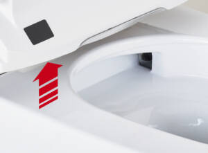 便座リフトアップ機能 電動お掃除リフトアップ