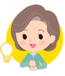 アイコンー女性ーひらめく