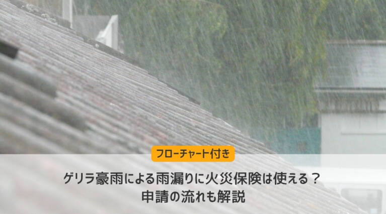 ゲリラ豪雨 雨漏り 保険